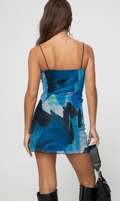 Sugar mini dress blue multi blue multi