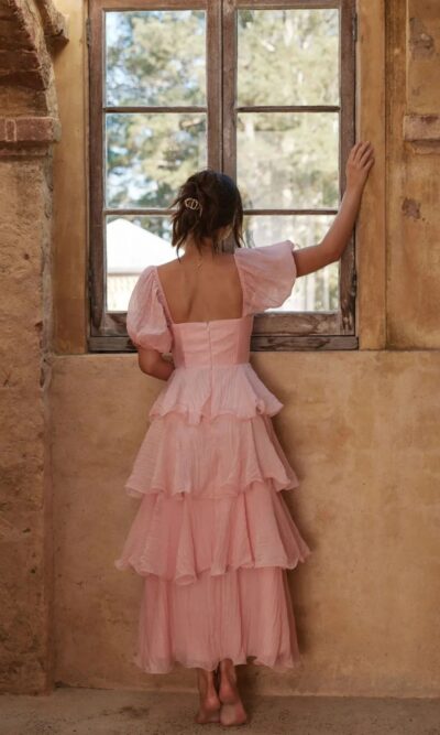 midi-square-neck-puff-sleeve-tulle-cake-dress-pink-2
