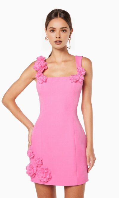 Spaghetti Strap Floral Backless Mini A-Line Dress