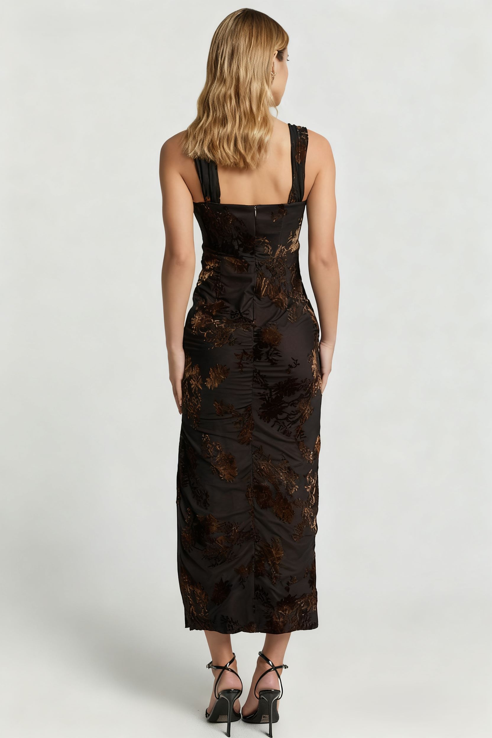 boat-neck-embroidered-slit-midi-dress-brown-3