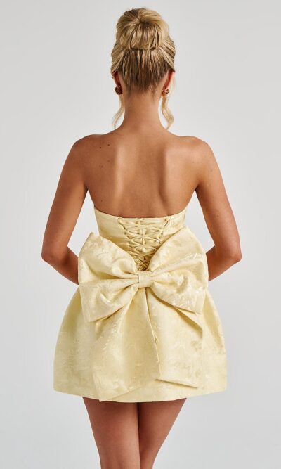 melty-kisses-strapless-bow-mini-dress-lemon-2