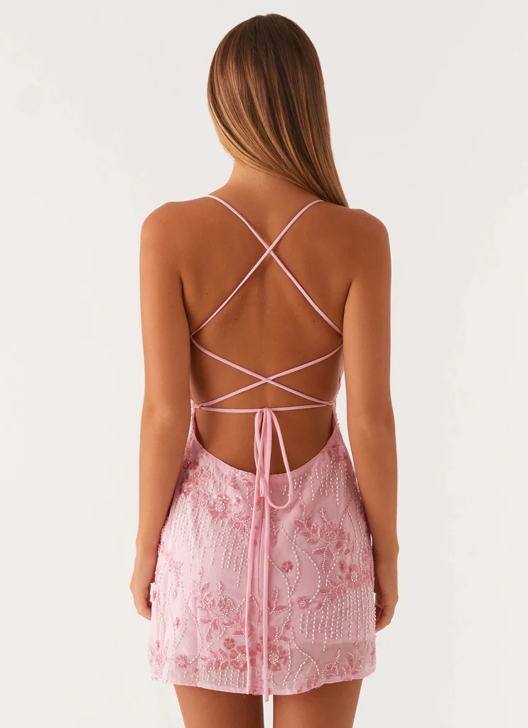 sequin-beaded-lace-up-mini-dress-pink-4