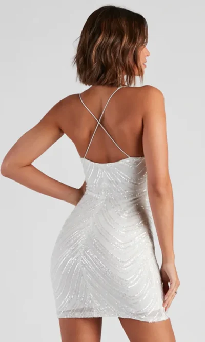 sequins-bodycon-mini-dress-white-2