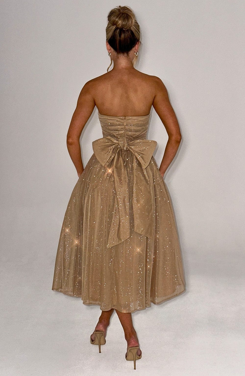 strapless-bow-sparkling-midi-dress-gold-sparkle-3