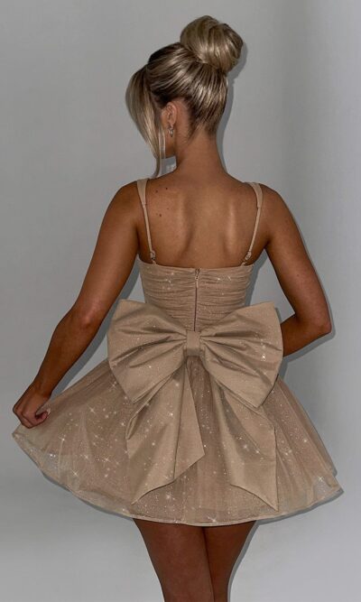 strapless-bow-sparkling-mini-dress-gold-7