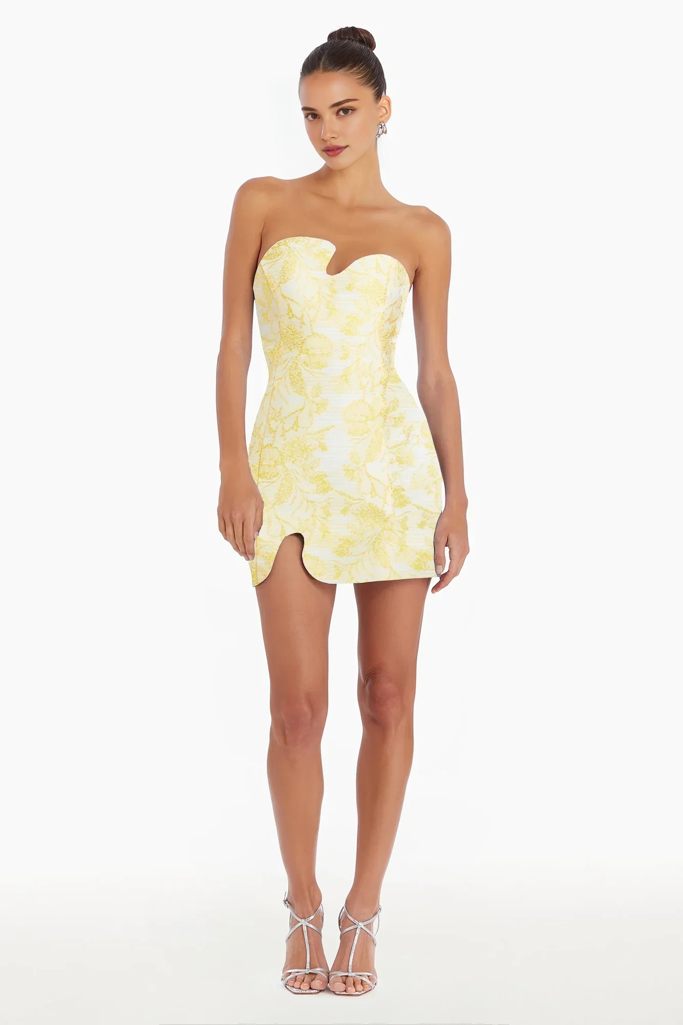 Textured Floral Mini Dress