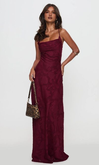 Lace-Up Back Maxi Dress