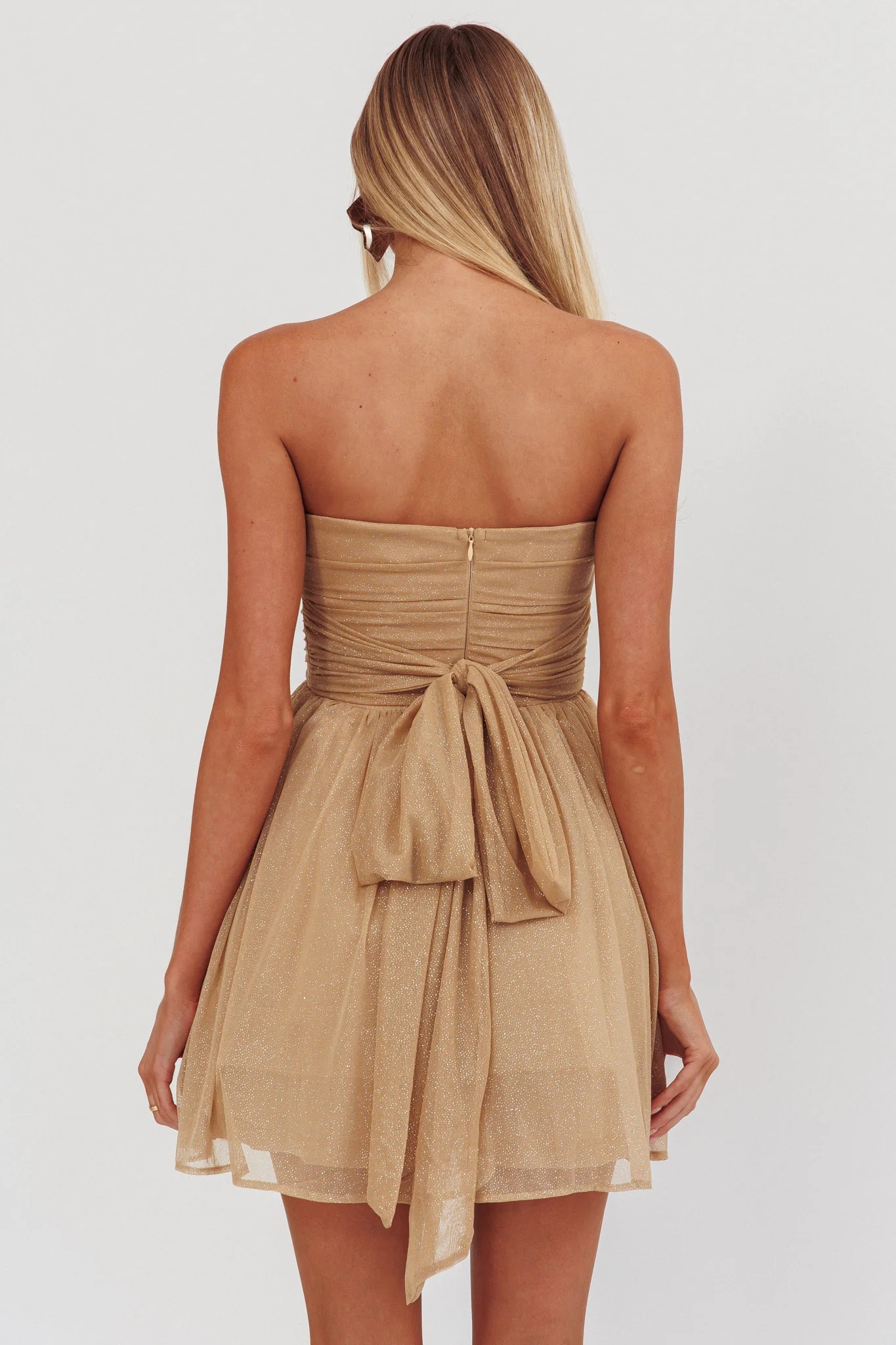 strapless-blackglitter-mini-dress-gold-4