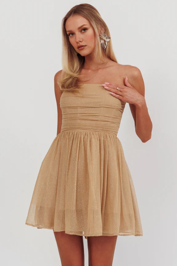 strapless-blackglitter-mini-dress-gold-5